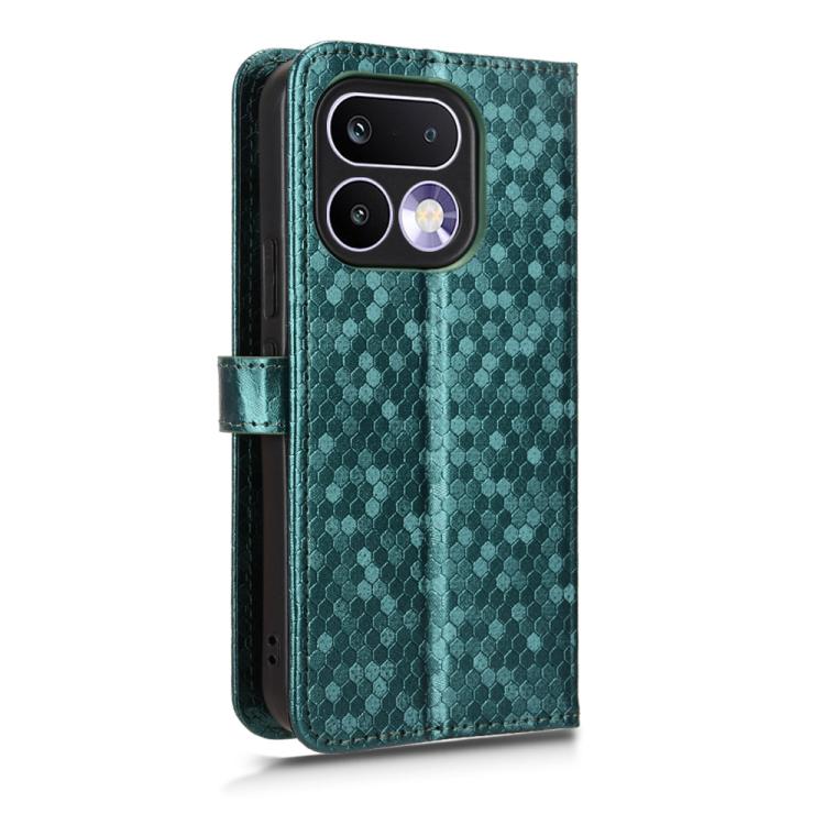 For Realme 16 Pro+ 5G Global Honeycomb Dot Texture Leather Phone Case