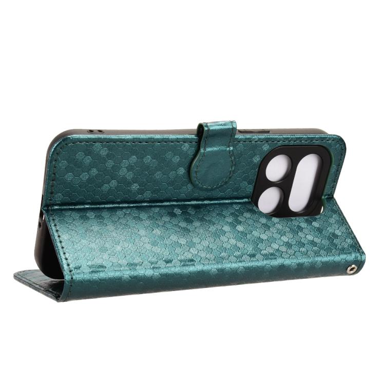 For Realme 16 Pro+ 5G Global Honeycomb Dot Texture Leather Phone Case