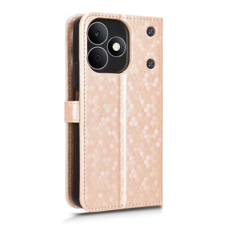 For Realme Note 80 4G Honeycomb Dot Texture Leather Phone Case