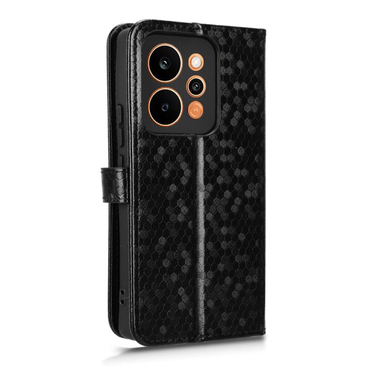 For Realme P4 Power 5G Honeycomb Dot Texture Leather Phone Case