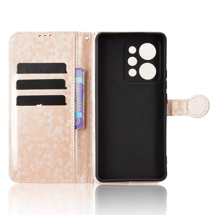 For Realme P4 Power 5G Honeycomb Dot Texture Leather Phone Case