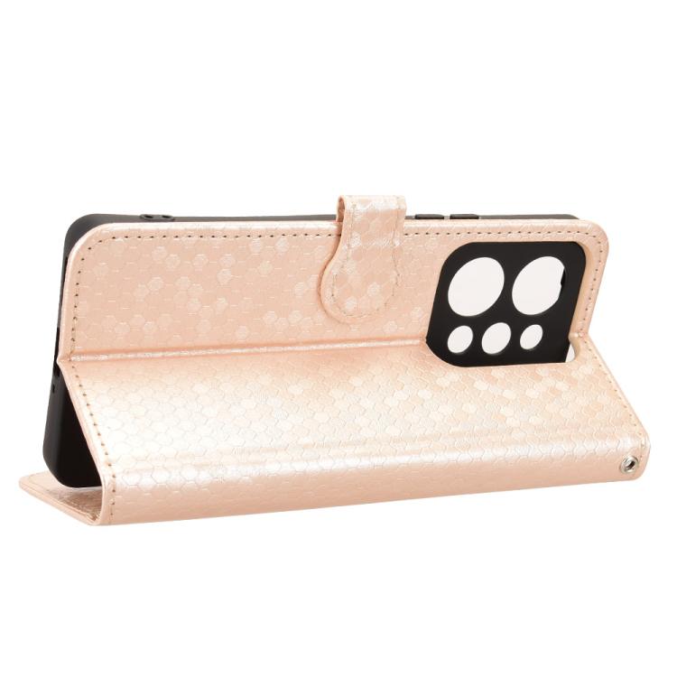 For Realme P4 Power 5G Honeycomb Dot Texture Leather Phone Case