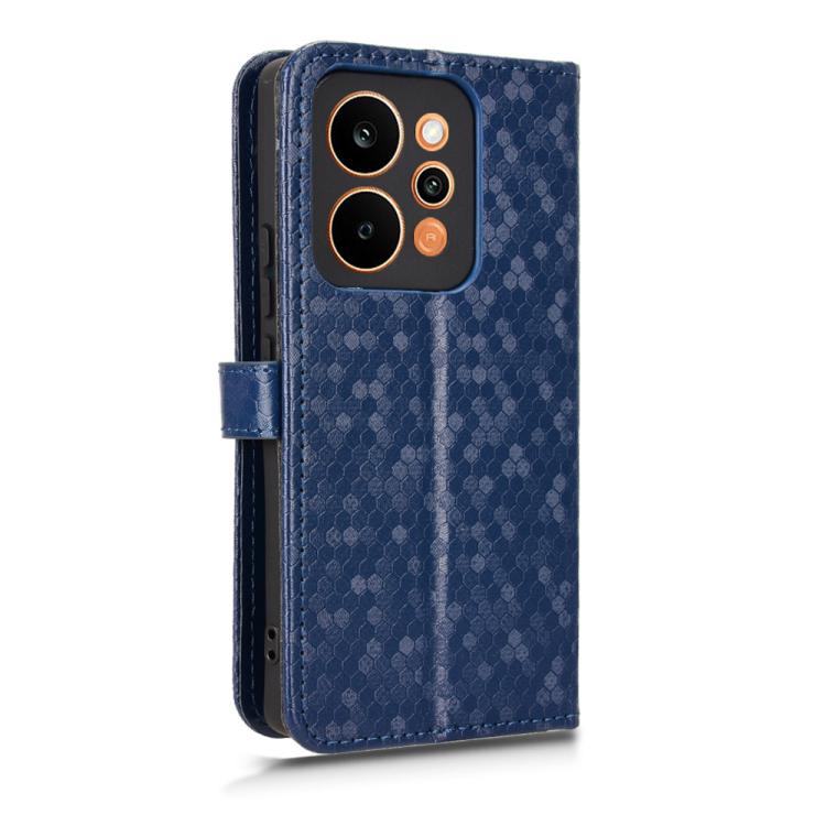 For Realme P4 Power 5G Honeycomb Dot Texture Leather Phone Case