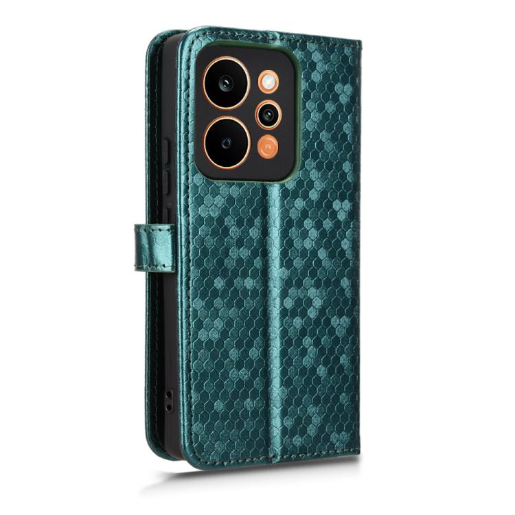 For Realme P4 Power 5G Honeycomb Dot Texture Leather Phone Case