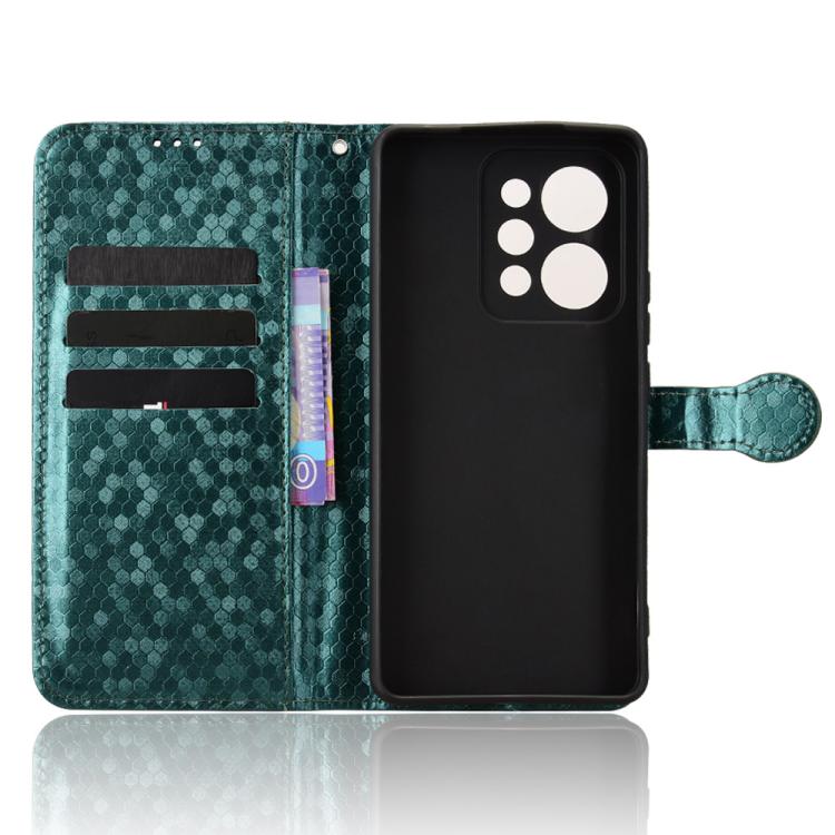 For Realme P4 Power 5G Honeycomb Dot Texture Leather Phone Case