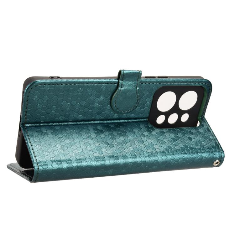 For Realme P4 Power 5G Honeycomb Dot Texture Leather Phone Case