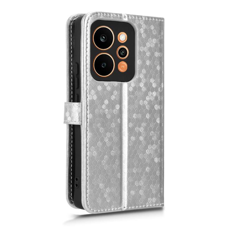 For Realme P4 Power 5G Honeycomb Dot Texture Leather Phone Case
