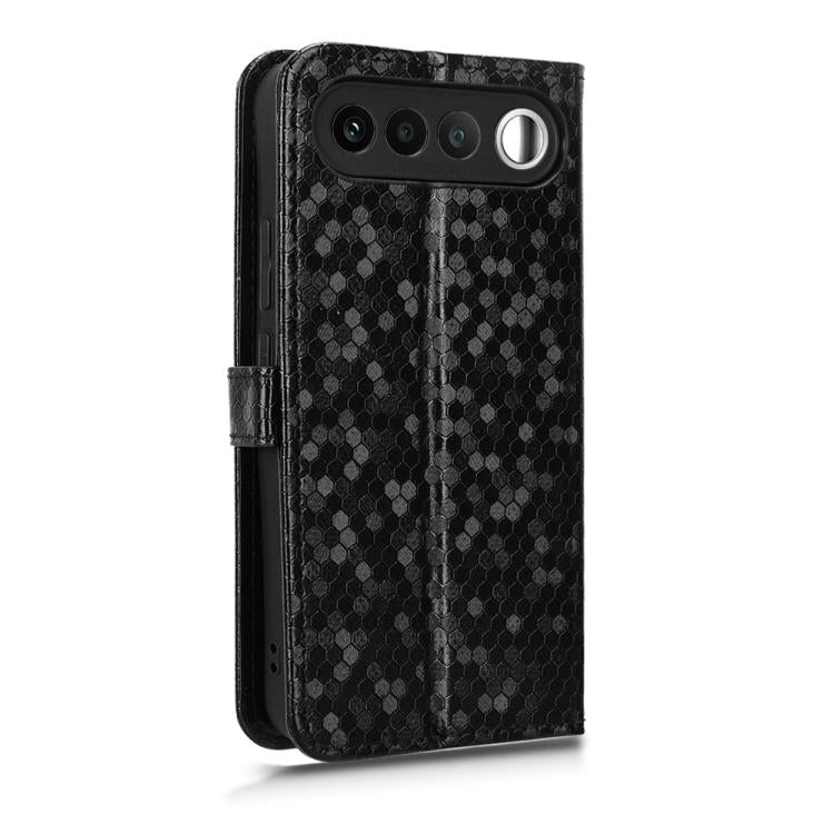 For Realme 16 5G Global Honeycomb Dot Texture Leather Phone Case