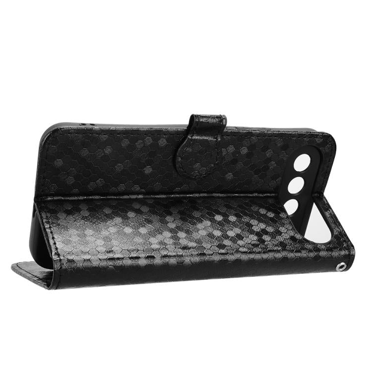 For Realme 16 5G Global Honeycomb Dot Texture Leather Phone Case