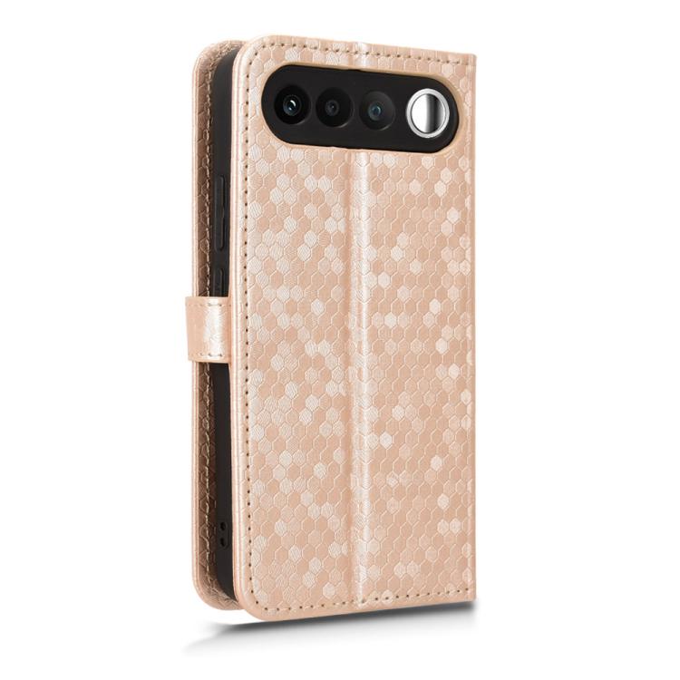 For Realme 16 5G Global Honeycomb Dot Texture Leather Phone Case