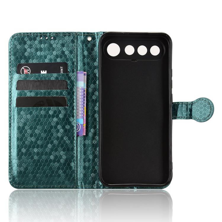 For Realme 16 5G Global Honeycomb Dot Texture Leather Phone Case