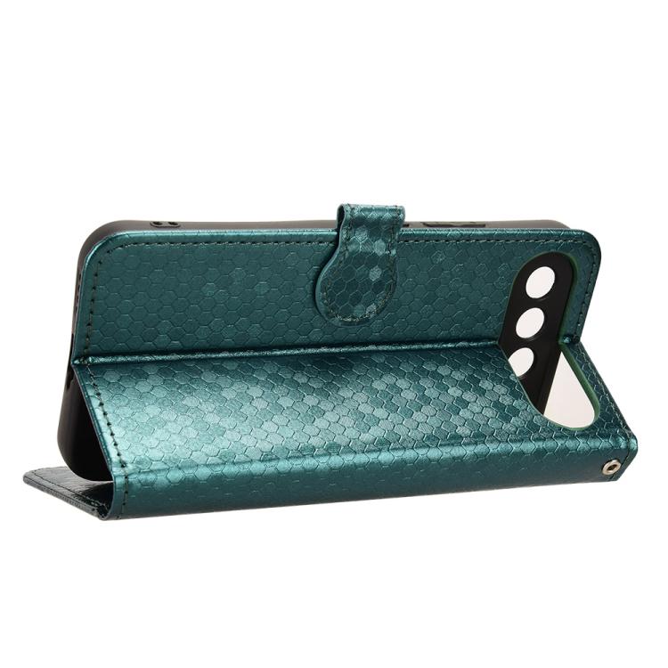 For Realme 16 5G Global Honeycomb Dot Texture Leather Phone Case