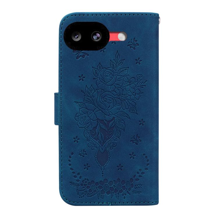 For Google Pixel 10a Butterfly Rose Embossed Leather Phone Case