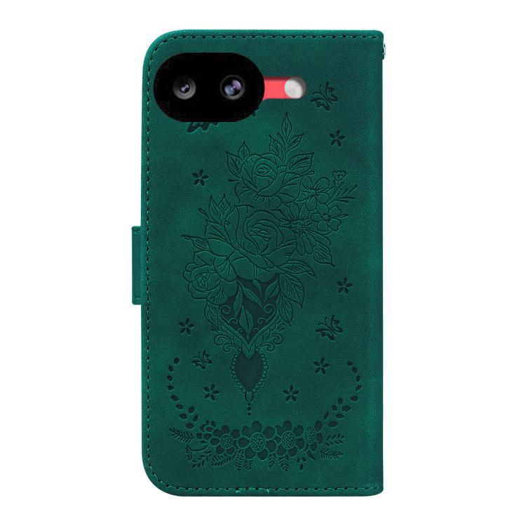 For Google Pixel 10a Butterfly Rose Embossed Leather Phone Case