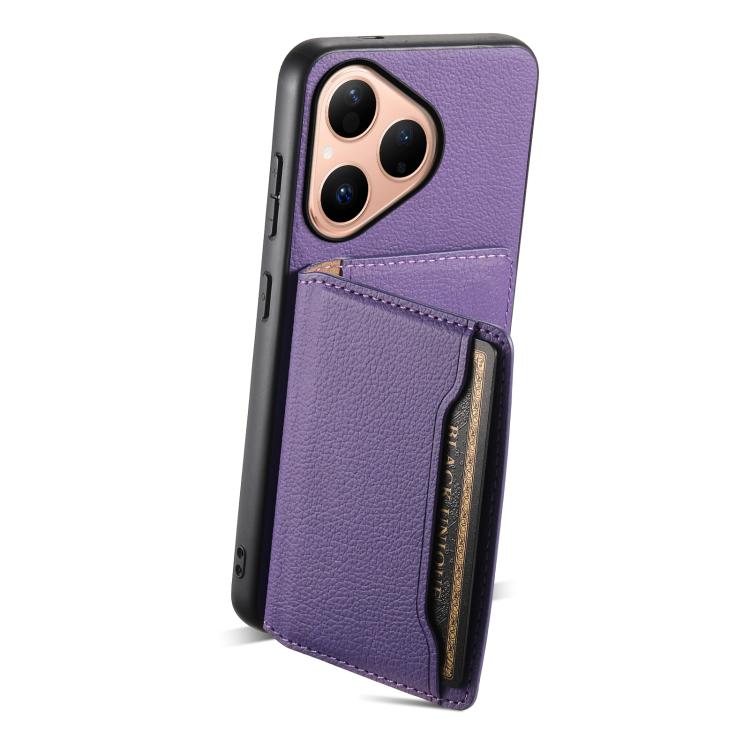 For Huawei Pura 80 5G Calf Texture Card Bag Design Full Coverage Phone Case