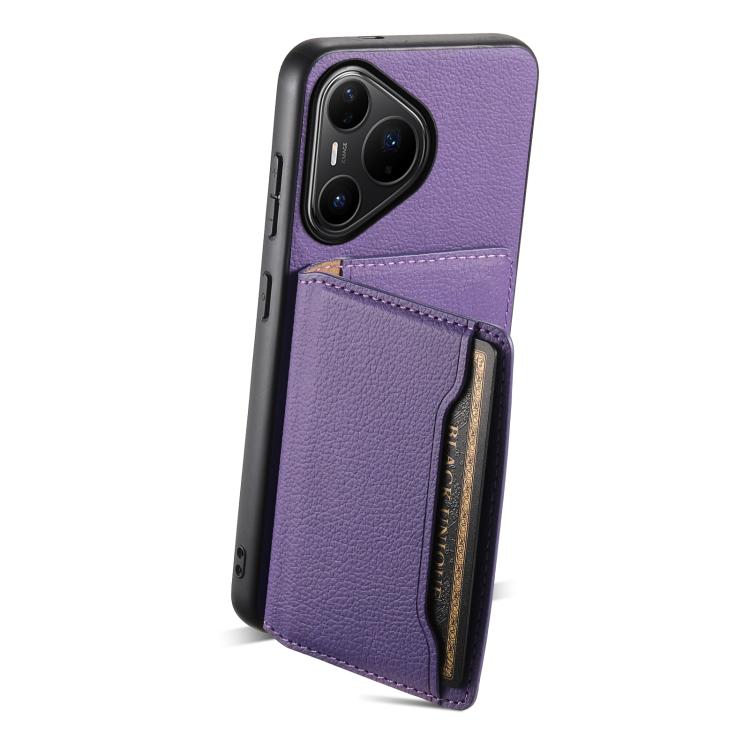 For Huawei Pura 80 Pro / 80 Pro+ 5G Calf Texture Card Bag Design Full Coverage Phone Case