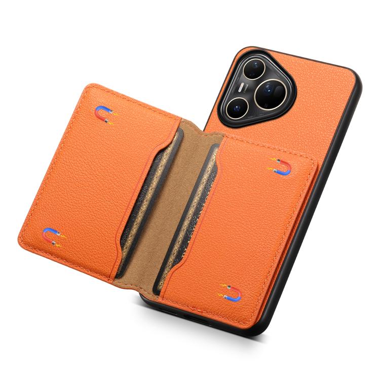 For Huawei Pura 80 Ultra 5G Calf Texture Card Bag Design Full Coverage Phone Case