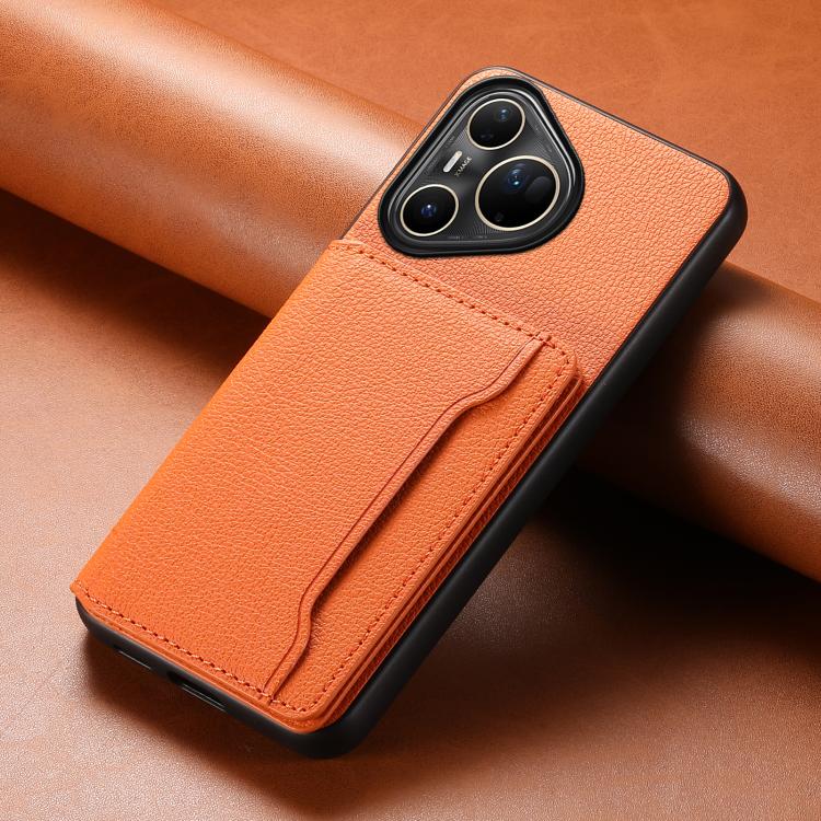 For Huawei Pura 80 Ultra 5G Calf Texture Card Bag Design Full Coverage Phone Case