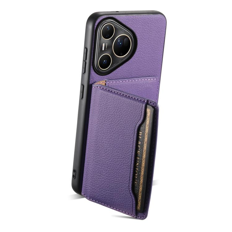 For Huawei Pura 80 Ultra 5G Calf Texture Card Bag Design Full Coverage Phone Case