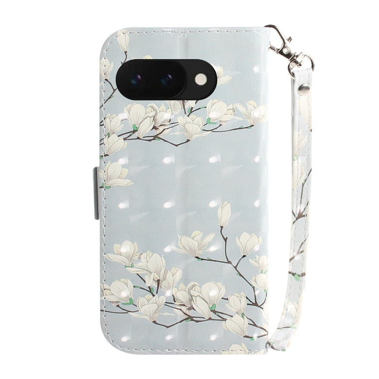 For Google Pixel 9a 3D Colored Flip Leather Phone Case