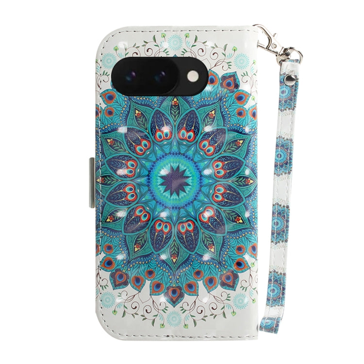 For Google Pixel 9a 3D Colored Flip Leather Phone Case