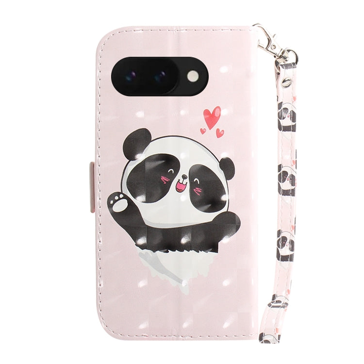 For Google Pixel 9a 3D Colored Flip Leather Phone Case