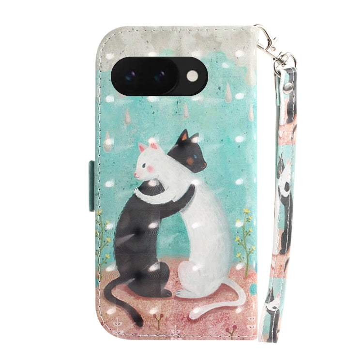 For Google Pixel 9a 3D Colored Flip Leather Phone Case