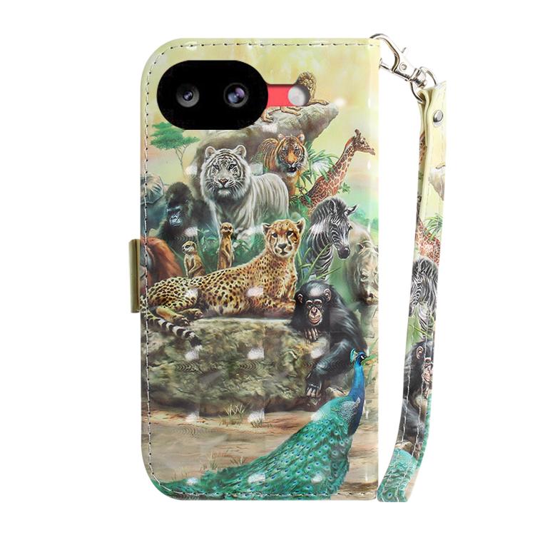 For Google Pixel 10a 3D Colored Flip Leather Phone Case