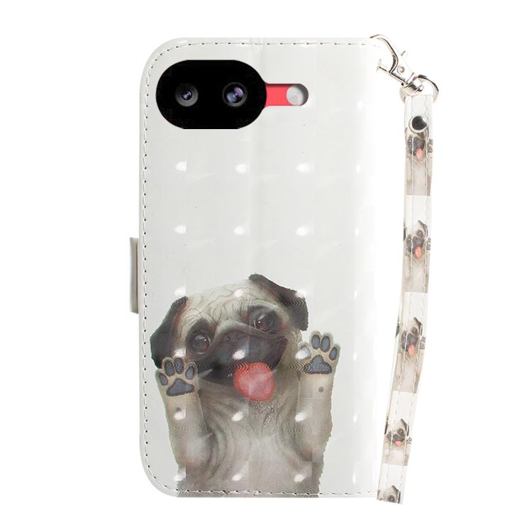 For Google Pixel 10a 3D Colored Flip Leather Phone Case