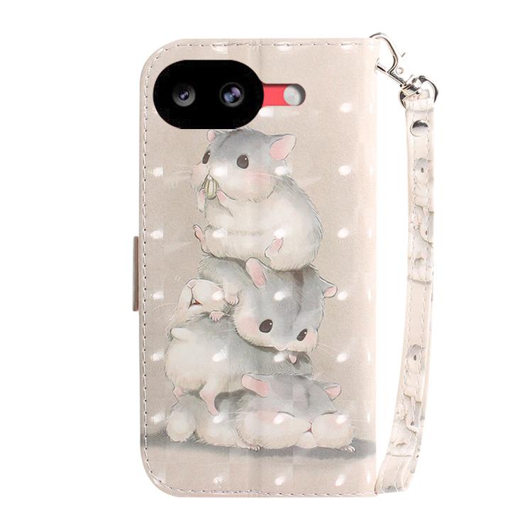 For Google Pixel 10a 3D Colored Flip Leather Phone Case