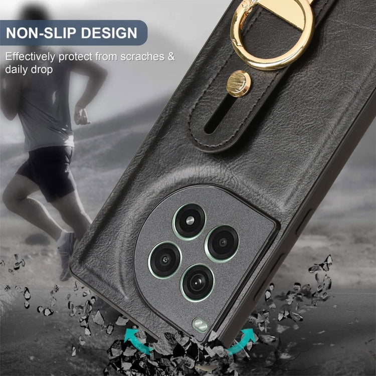 For OnePlus Ace 3 Pro 5G Wristband Leather Back Phone Case