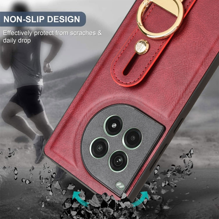For OnePlus Ace 3 Pro 5G Wristband Leather Back Phone Case