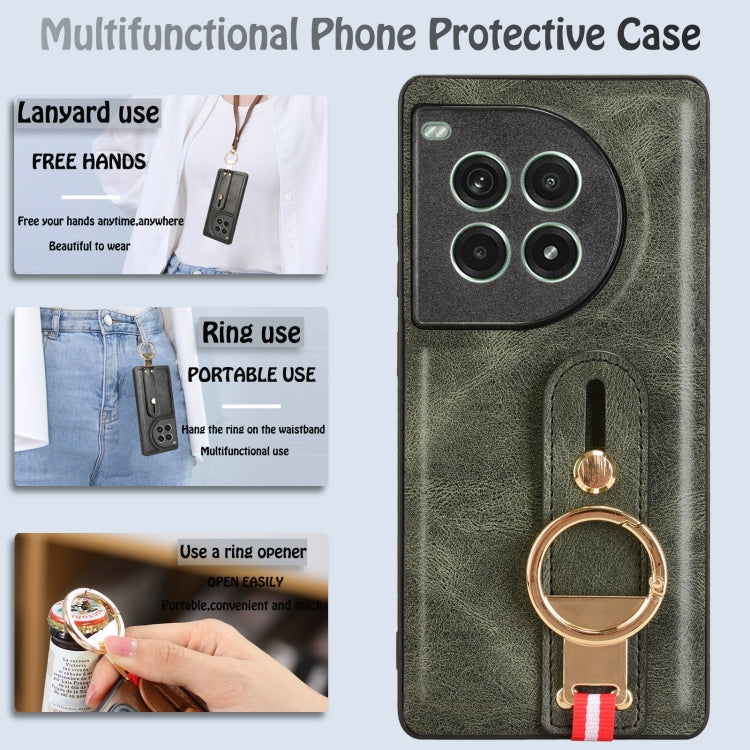 For OnePlus Ace 3 Pro 5G Wristband Leather Back Phone Case