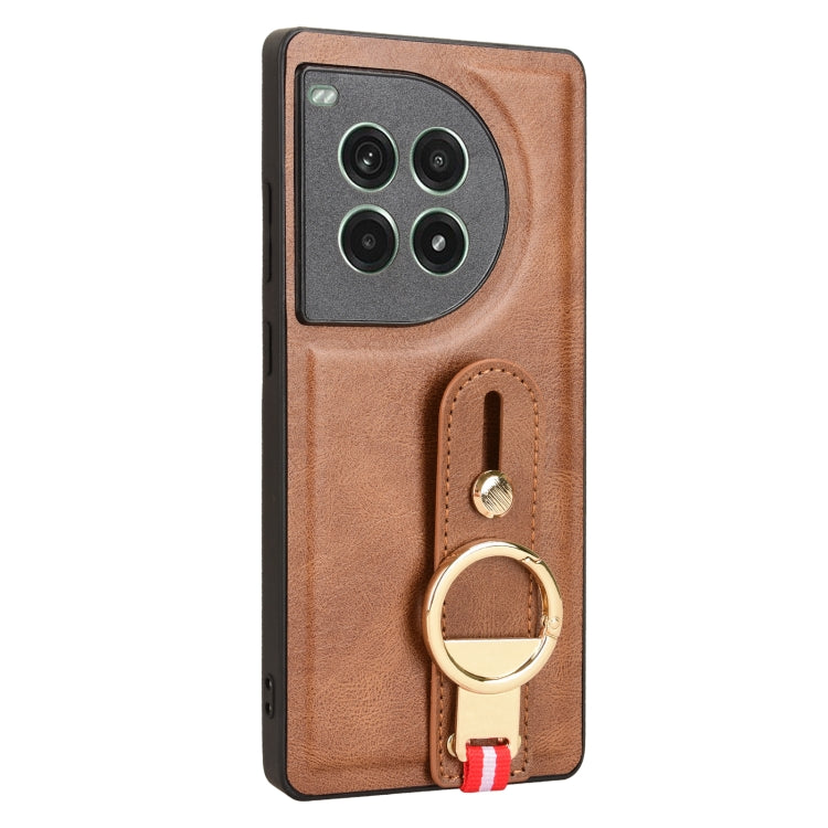 For OnePlus Ace 3 Pro 5G Wristband Leather Back Phone Case