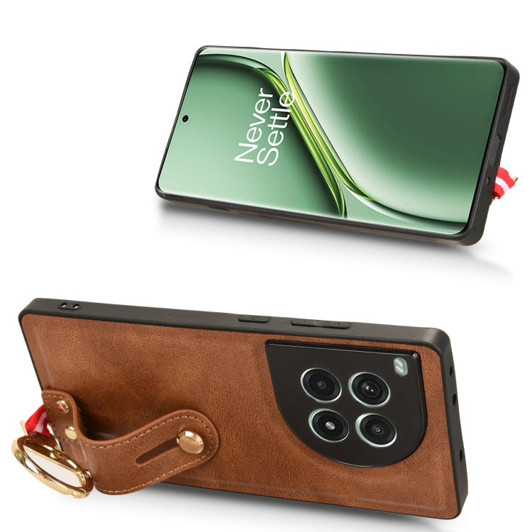 For OnePlus Ace 3 Pro 5G Wristband Leather Back Phone Case
