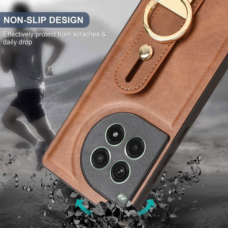For OnePlus Ace 3 Pro 5G Wristband Leather Back Phone Case