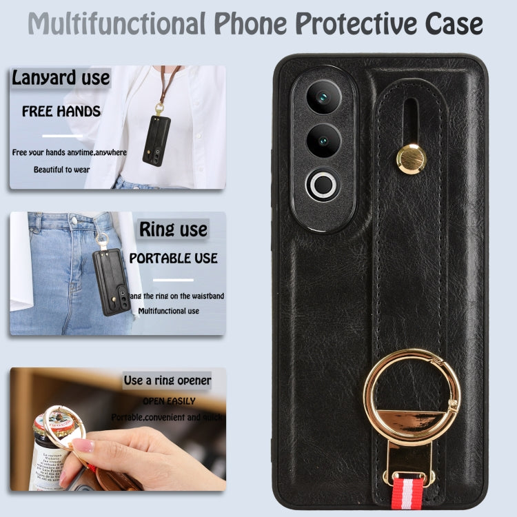 For OnePlus Nord CE4 Wristband Leather Back Phone Case