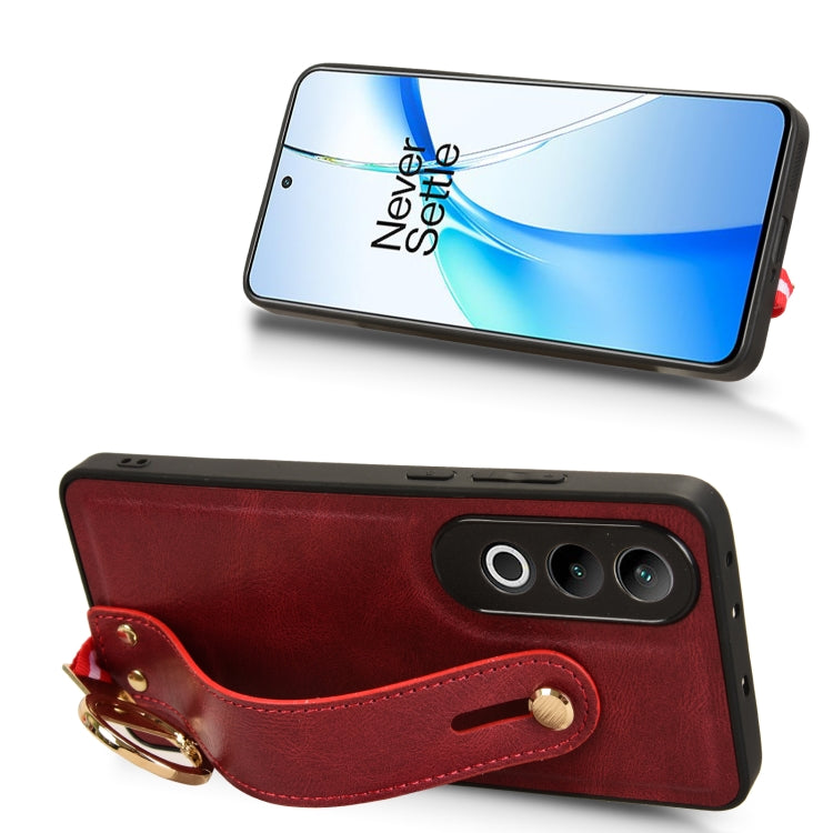 For OnePlus Nord CE4 Wristband Leather Back Phone Case