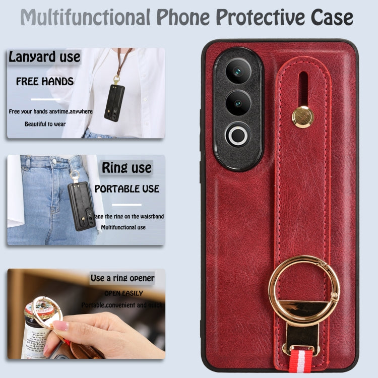 For OnePlus Nord CE4 Wristband Leather Back Phone Case