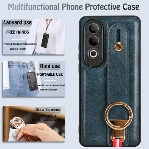 For OnePlus Nord CE4 Wristband Leather Back Phone Case