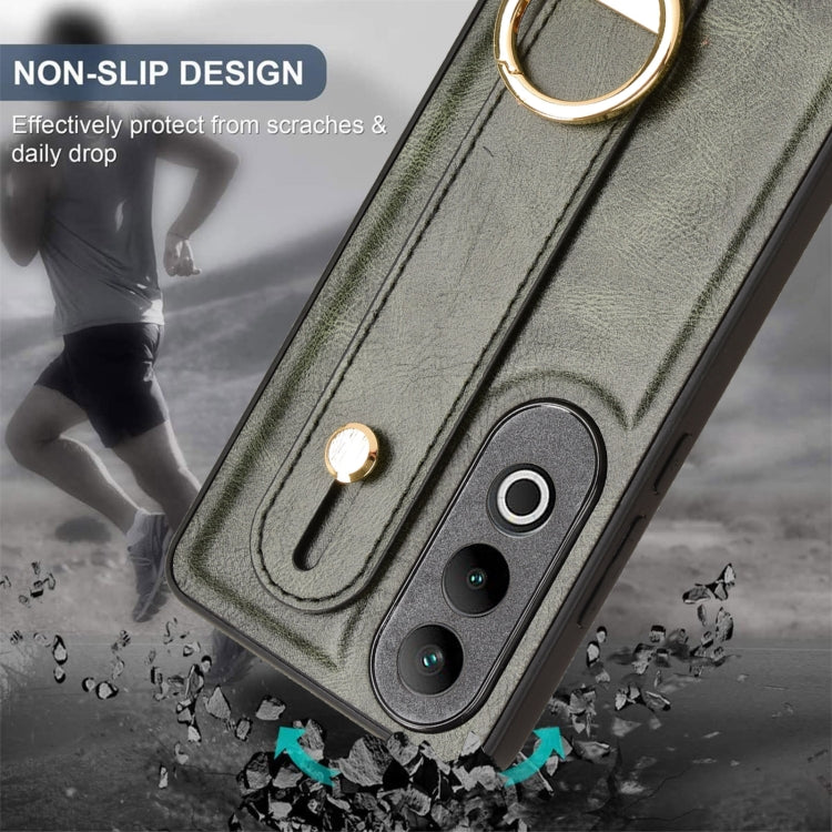 For OnePlus Nord CE4 Wristband Leather Back Phone Case