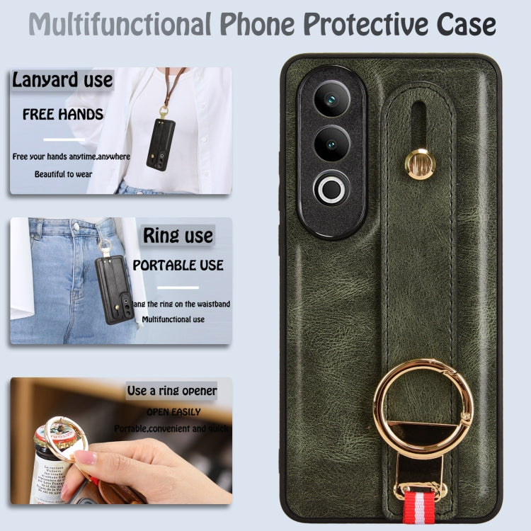 For OnePlus Nord CE4 Wristband Leather Back Phone Case