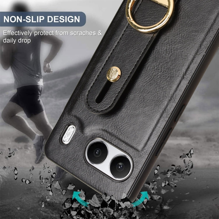 For OnePlus Nord 4 5G Wristband Leather Back Phone Case