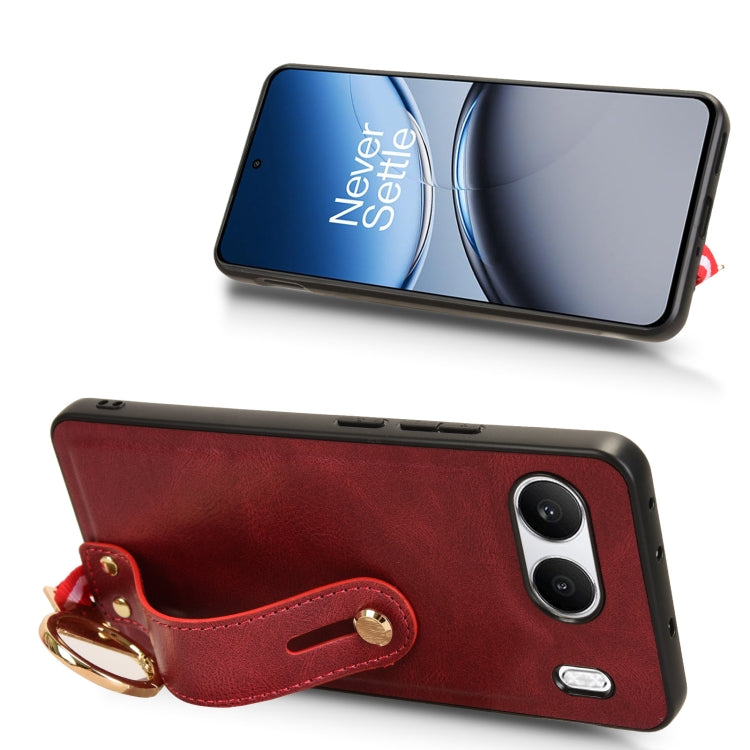 For OnePlus Nord 4 5G Wristband Leather Back Phone Case