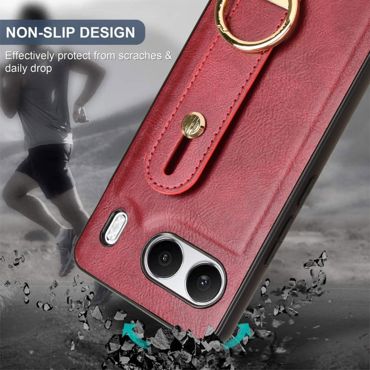 For OnePlus Nord 4 5G Wristband Leather Back Phone Case