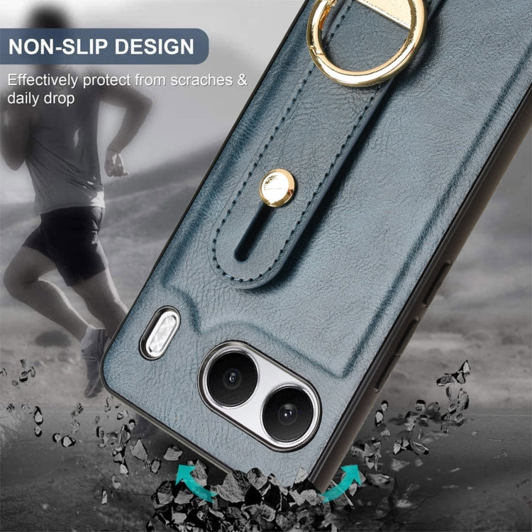 For OnePlus Nord 4 5G Wristband Leather Back Phone Case