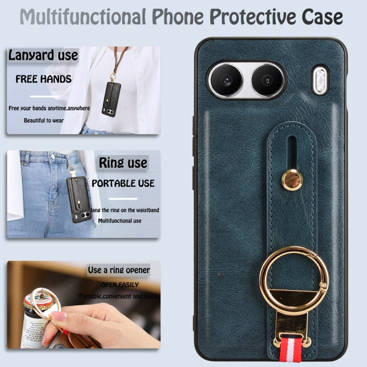 For OnePlus Nord 4 5G Wristband Leather Back Phone Case