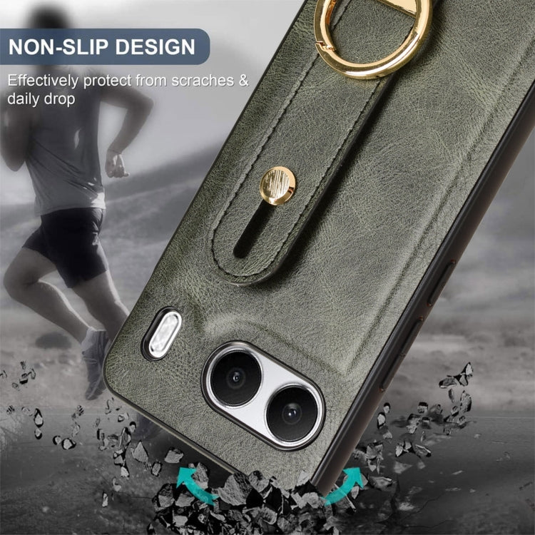 For OnePlus Nord 4 5G Wristband Leather Back Phone Case