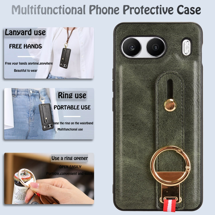 For OnePlus Nord 4 5G Wristband Leather Back Phone Case