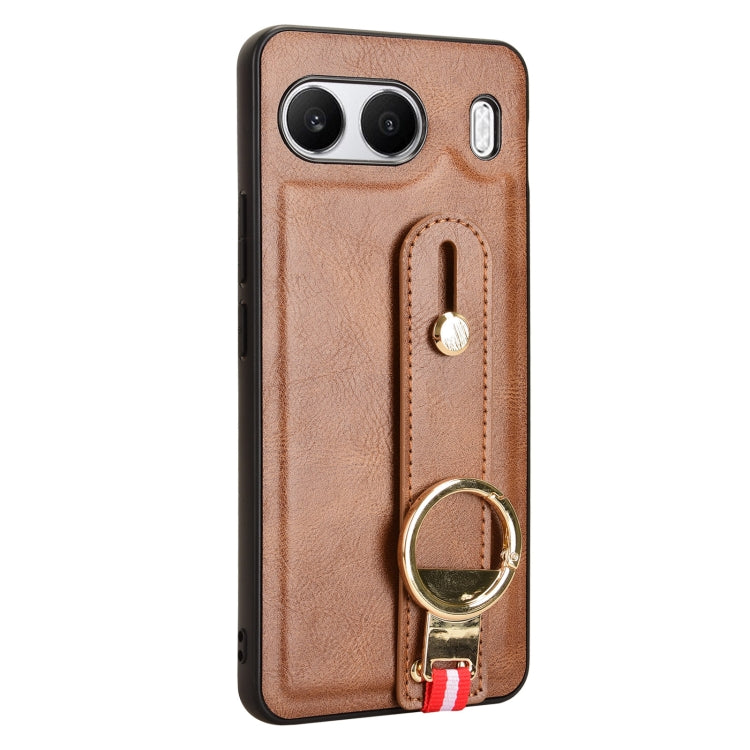 For OnePlus Nord 4 5G Wristband Leather Back Phone Case